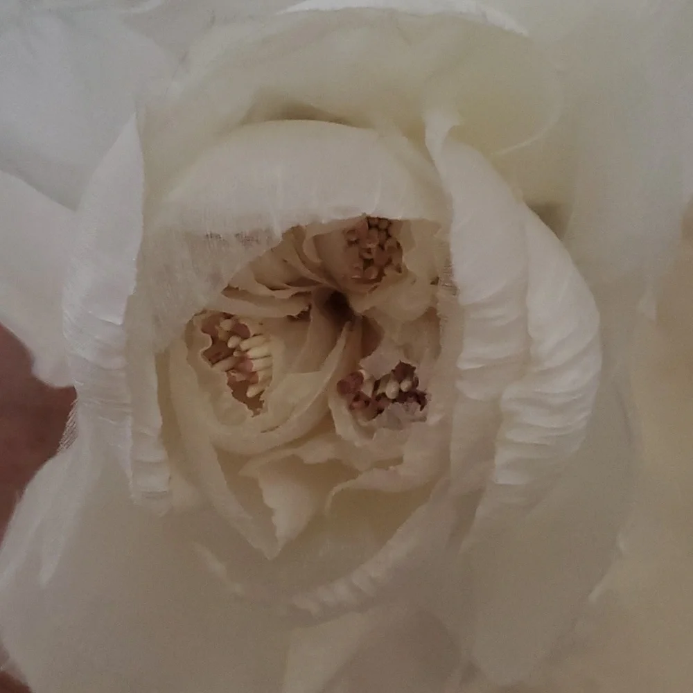 - White Faux Peony